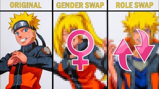 Drawing Naruto Original | Gender swap | Role swap  - [ Naruto shippuden ]