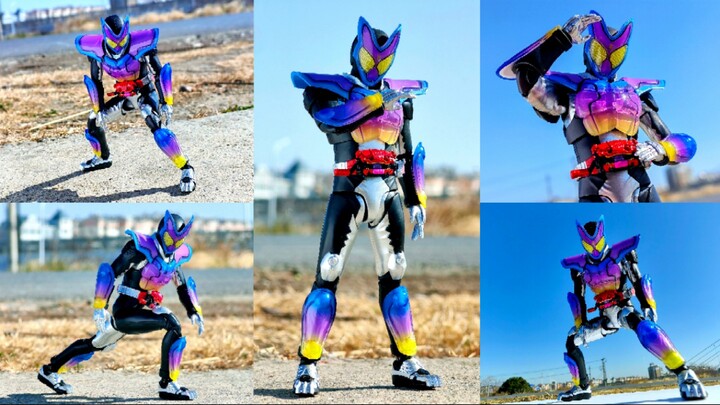 Imitation stills outdoor shooting sharing Bandai Kamen Rider Gabu shf jumping gummy form gavv