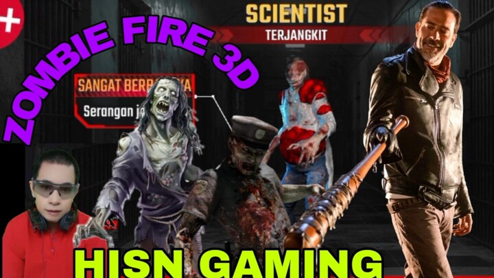 game zombie fire 3D, melawan zombie ilmuwan yg berubah jadi zombie