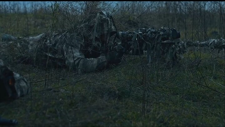 He became a good sniper to avenge his wife.