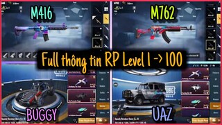 FULL RP LEVEL 1 ĐẾN 100 | SKIN TRANG BỊ, SKIN SÚNG V.V. MÙA HOT ĐÁNG MỞ NHẤT || PUBG MOBILE