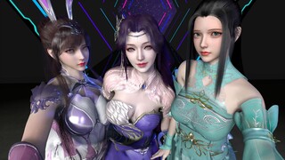 The three major heroines of the world: Xiao Xun'er, Xiao Wu, and Yun Xi appeared on the same stage. 