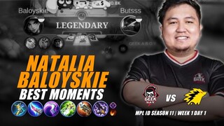 Best Moments Natalia Geek Baloyskie vs Onic Esports | MPL ID Season 11 Week 1 Day 1