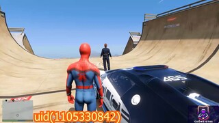 Xe người nhện vs Đường dốc lớn nhất trong GTA 5 (Người nhện nhảy, pha nguy hiểm)_1 #game #gta5
