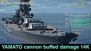 Modern Warships: IJN YAMATO main Cannon buffed by 14K damage.