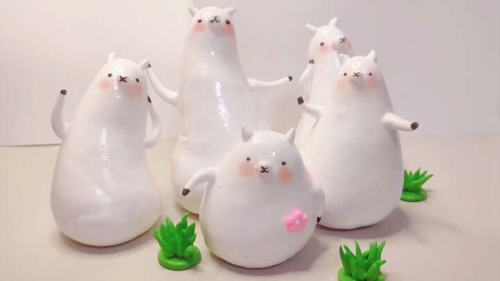 Cute alpacas made of slime