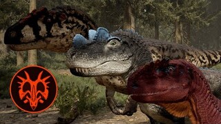 Path of Titans - Allosaurus, Ceratosaurus & Metriacanthosaurus All Skins (Male & Female) (4K 60FPS)