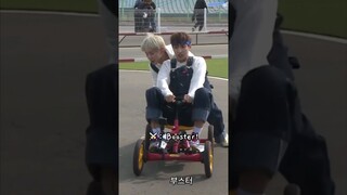 when dokyeom got the booster, hoshi pushed him and it fell down happily 😅🤣 #GOING_SVT