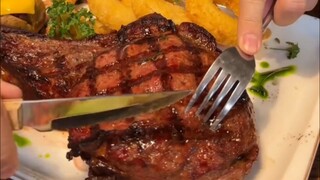 Kazakhstan Almaty Restaurant Steak Eating Show