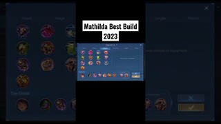 MATHILDA BEST BUILD 2023 | TOP 1 GLOBAL MATHILDA BUILD | #shorts #mlbb #mobilelegends