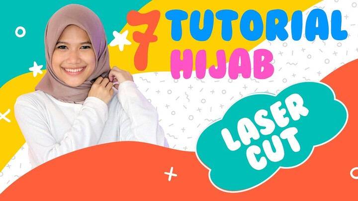 7 Tutorial Hijab Segi Empat Bella Square Laser Cut Kekinian! #MFI Hijab