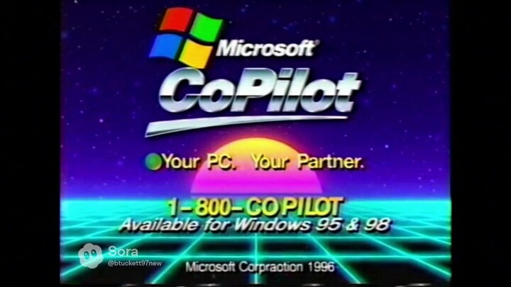Microsoft CoPilot [1990s SORA Commercial]