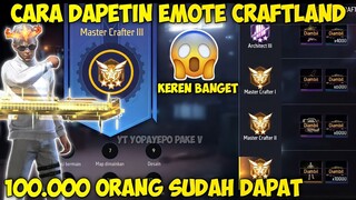 CARA DAPETIN EMOTE CRAFTLAND & NAIK LEVEL CRAFTLAND FF TERBARU VIRAL DI TIK TOK !! - FREE FIRE