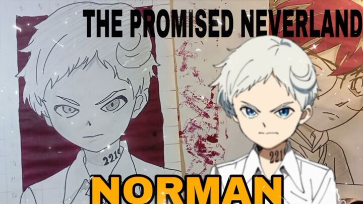 menggambar anime the promised Neverland, norman