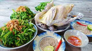 Khó Quên Hương Vị GÀ LUỘC HÈM, Gỏi RAU NHÚT Ngày Mưa | MTQH