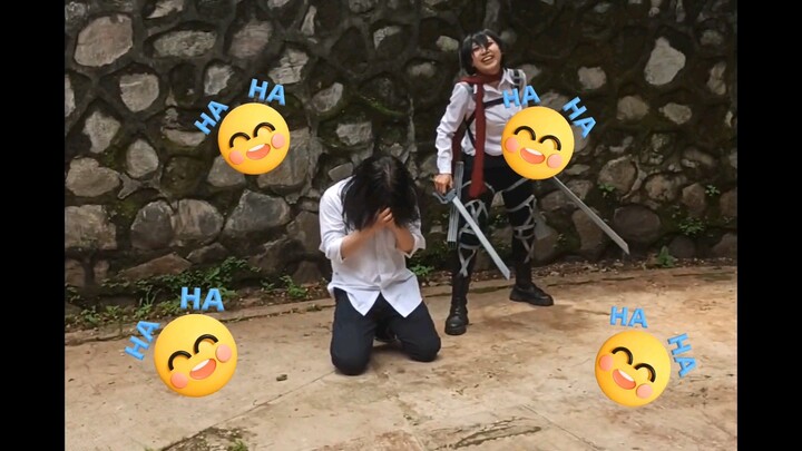 Mikasa dan Eren adu acting 🤣