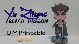 DIY YU ZHONG NENDOROID STYLE TOY | MOBILE LEGENDS PAPERCRAFT | FUNKO POP STYLE MLBB TOY!