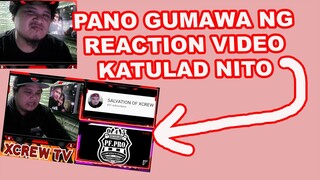 How to make Reaction video tagalog tutorial