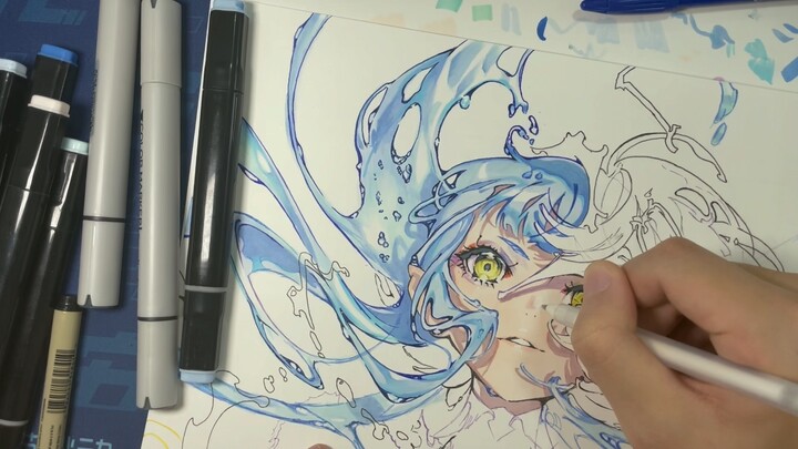 จิตรกรรม|ขั้นตอนการวาดภาพด้วยลายมือ|Yoneyama Mai