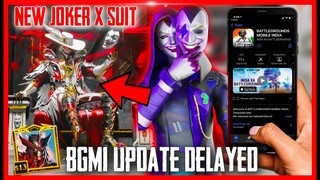 BGMI UPDATE DELAYED - NEW JOKER X SUIT AND GLACIER M4 2.0 COMING TO PUBG MOBILE