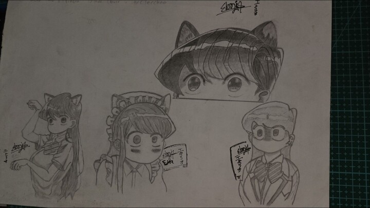 Tutorial drawing art anime simpel , anime : Komi shouko ✨  Last part and results ( hasil)