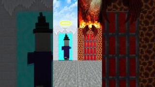 Heaven or Hell - Herobrine Vs Witch Vs Pillager Vs Piglin #minecraft #shorts #fyp #herobrine #viral