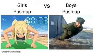 Girls vs Boys Pushup