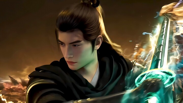 هذا هو التعبير الذي يستحقه الرسوم المتحركة الصينية! في هذه اللحظة، تتجسد سيد السيف الأعظم في تياننان