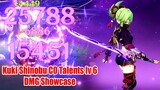 Kuki Shinobu C0 Talents Lv 6 DMG Showcase - First Healer Electro Character - Build Guide
