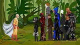 Saitama vs Jason ,Freddy , Pennywise , SLENDERMAN , Predator , Cartoon cat , Ghost ,Huggy ,Nemesis