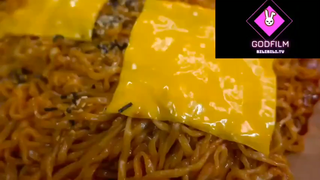 Mukbang mì cay, nem phô mai tương ớt p1 #anngon