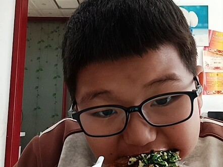 He got 84 on the exam, so I promised to buy him a gun, and then I also bought him a pie—now he’s hap