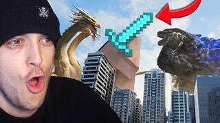 GODZILLA KAIJU vs MINECRAFT in REAL LIFE! (Reaction)