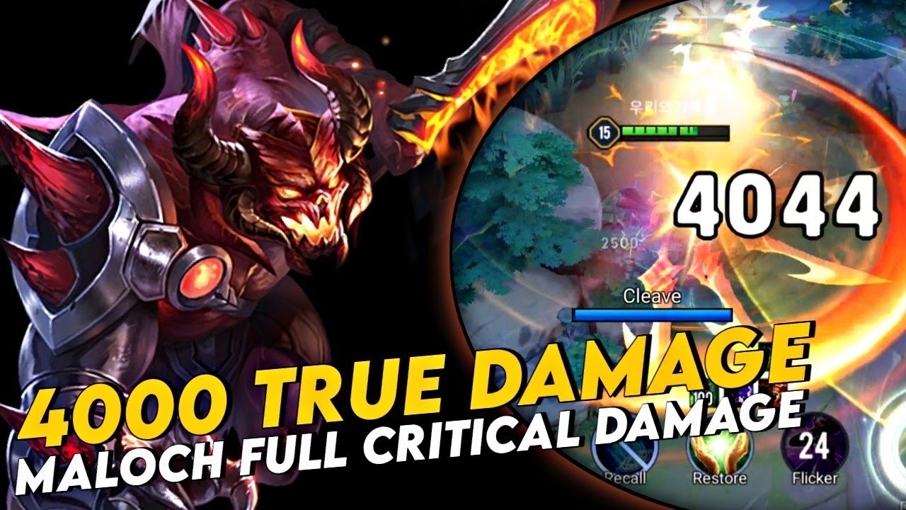 Aov Maloch Full Critical Damage 4000 True Damage Arena Of Valor Bilibili