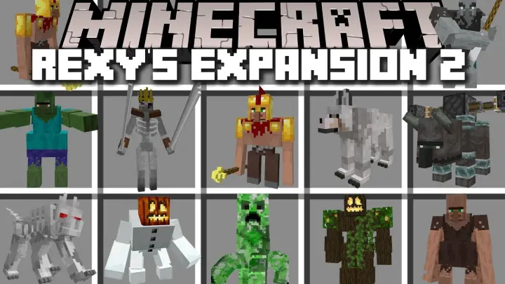 Minecraft FORBIDDEN REXY'S EXPANSION 2 MOD / DANGEROUS GOLEM AND TITAN MOBS !! Minecraft Mods