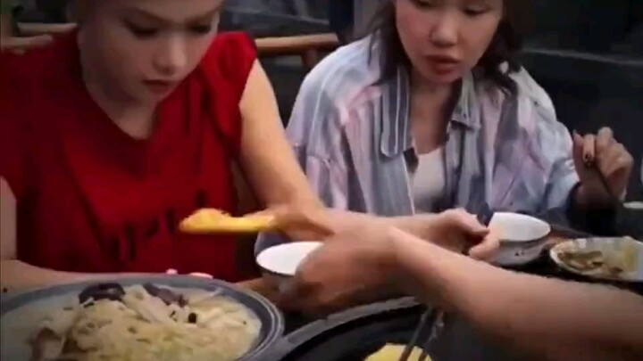 Friend: Are you feeding the dog or something?