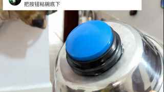 Stick the "start eating" button to the bottom of the bowl