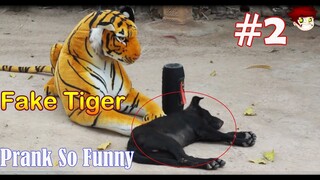 Fake Tiger Prank dog funny vs Tiger So Funny #02  2021