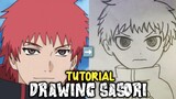 Tutorial Menggambar Karakter Boneka Ganteng Sasori versi Chibi🔥🔥🔥