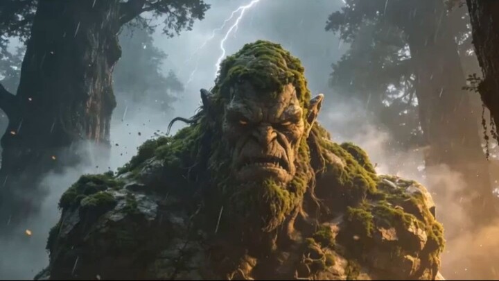 The Forgotten Forest Titan Awakens 🌿⚡ | Cinematic Dark Fantasy Short #shorts
