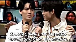 BRIGHTWIN | GLOBAL LIVE FAN MEETING GOT EMOTIONAL💋 #BrightWin #GlobalLiveFMxBrightWin#ไบร์ทวิน#GMMTV