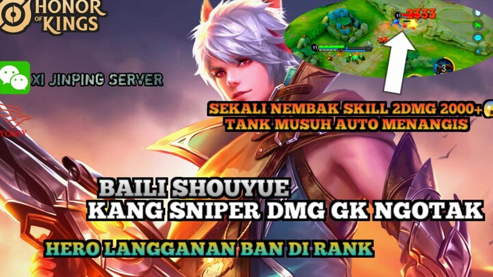Sniper Har*m Sekali Nembak DMG 2000+😱 - BAILI SHOUYUE GAMEPLAY - HOK CN