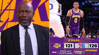 James Worthy reacts to Strong effort, but Lakers fall short to Sixers 126-121 without LeBron