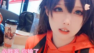 【原神x必胜客】当cos安柏线下喊口号