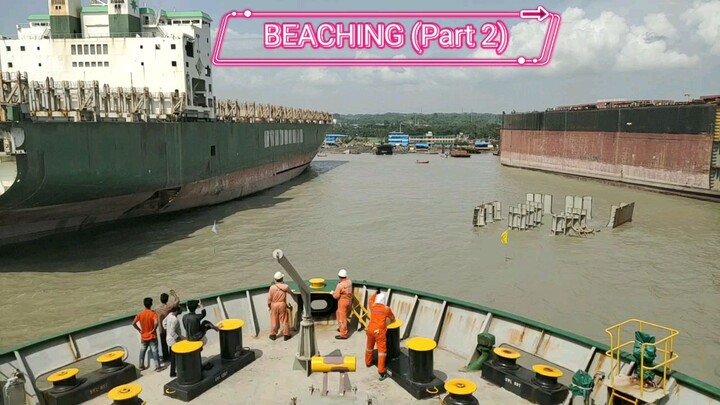 Beaching - ships final moment. May our good lady laid in peace. Bangladesh scrap yard.