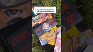 DIY Anime Skateboard Deck. Using Holographic Anime Stickers #animeart #skateboard #skatedeck #otaku