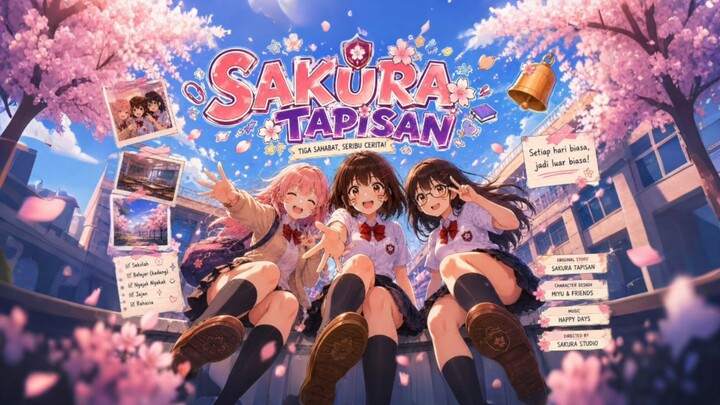 SAKURA TAPISAN Eps.1#anime #sliceoflife #sekolah #komedi