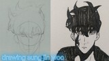 speed drawing sung jin woo | Solo Leveling