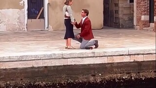 在意大利威尼斯拍到的一场求婚，真的好像电影情节...