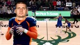 Like an NFL QB, Nikola Jokic expertly orchestrates a live play leading to an open 3 for Bones Hyland